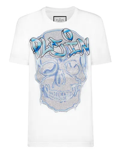 Philipp Plein T-shirt Man Fit Skull In White