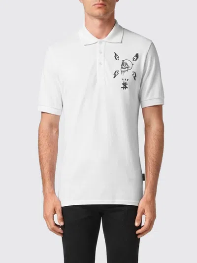 Philipp Plein Polo Shirt Ss Skull Men In White