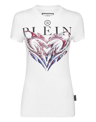 Philipp Plein T-shirt Round Neck Sexy Pure Fit In White