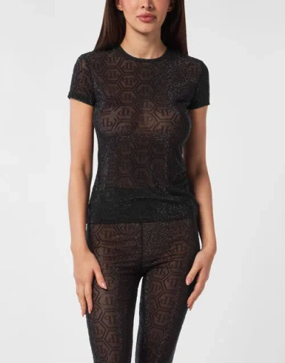Philipp Plein T-shirt Sexy Pure Monogram Women In Black