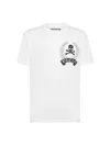 Philipp Plein Crew Neck Graphic Print Short Sleeves In White