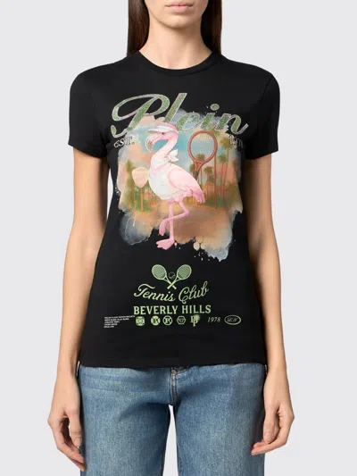 Philipp Plein Sexy Pure Fit T-shirt Tennis Club Strass Women In Black