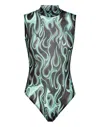 Philipp Plein Tulle Body Sleeveless Flame