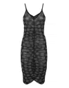PHILIPP PLEIN TULLE MIDI DRESS STRASS MONOGRAM