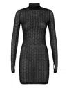 Philipp Plein Tulle Mini Dress Monogram In Black