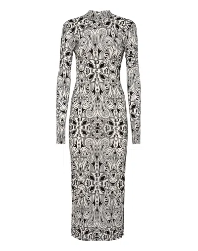 Philipp Plein Tulle Open Back Dress Gothic Plein In Gray