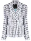 Philipp Plein Tweed-blazer In Blue
