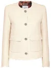 Philipp Plein Tweed Jacket In Neutrals