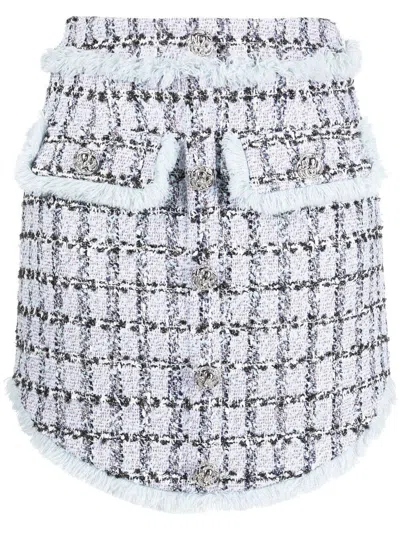 Philipp Plein Tweed-minirock In Blue