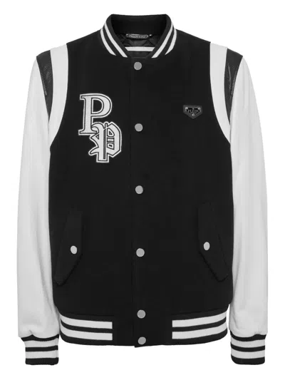 Philipp Plein Two-tone Bomber Jacket In Multi