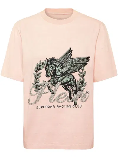 Philipp Plein Unicorn Jersey T-shirt In 粉色