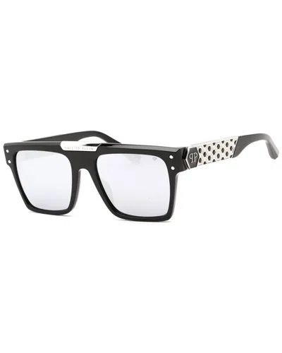 Philipp Plein Unisex 55mm Sunglasses In Black