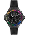 Philipp Plein Unisex Chronograph Black Silicone Strap Watch 42mm In Black