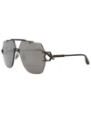 Philipp Plein Unisex Spp111 66mm Polarized Sunglasses In Gray