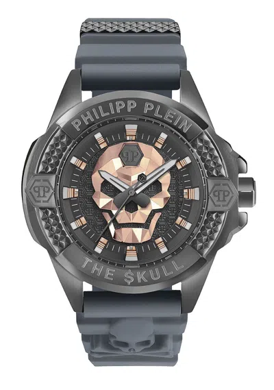 Pre-owned Philipp Plein Unisex Watch Analog Quartz The $kull Pwaaa2324 Silicone