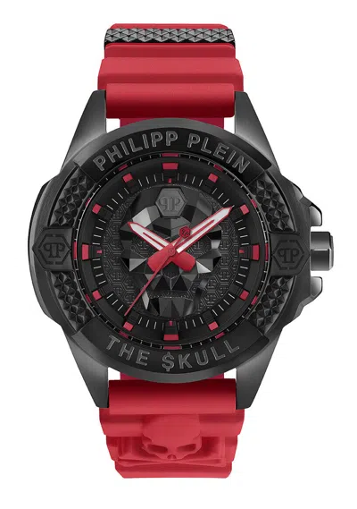 Pre-owned Philipp Plein Unisex Watch Analog Quartz The $kull Pwaaa2424 Silicone