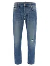 Philipp Plein Distressed Denim Trousers With Pockets And Loops