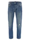 Philipp Plein Distressed Denim Trousers With Pockets And Loops