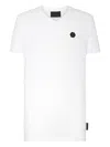 Philipp Plein T-shirt V-neck Ss Allover Skull In White
