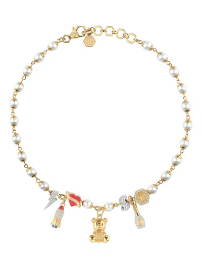 Philipp Plein Valentine Pendant Necklace In Gold