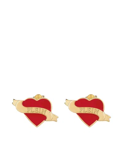 Philipp Plein Valentine Earrings In Red