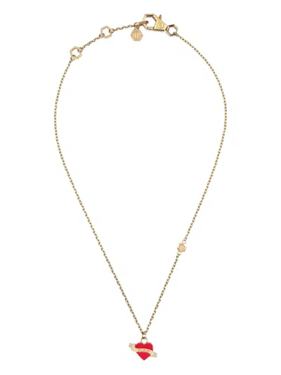 Philipp Plein Valentine Necklace In Gold