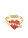 Philipp Plein Valentine Ring In Gold Ion-plated Stainless Steel In 金色