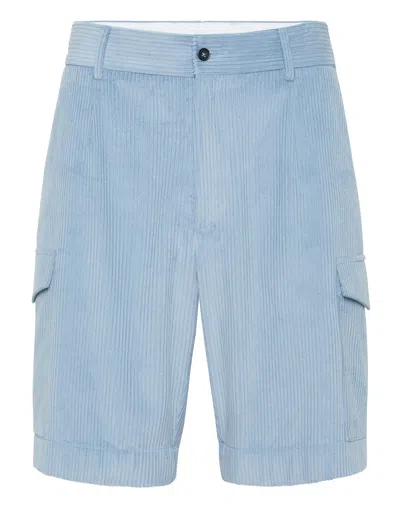 Philipp Plein Velvet Gabardine Short Cargo Trousers Cool Kid Fit In Black