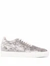 Philipp Plein Velvet Hurricane Sneakers In Grey