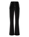 Philipp Plein Crystal Cable Detail Velvet Track Pants In Black