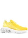 Philipp Plein Velvet Low-top Sneakers In Yellow