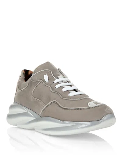 Philipp Plein Velvet Runner In Silver