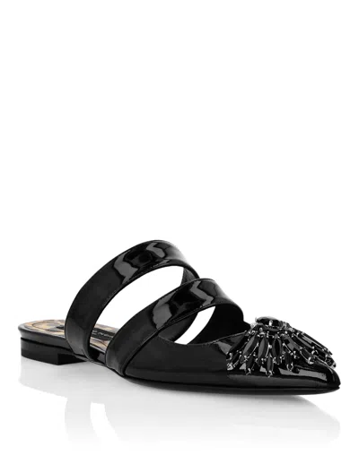 Philipp Plein Vernice Ballerina In Black