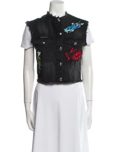 Pre-owned Philipp Plein Vest W/ Tags In Black