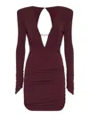 Philipp Plein Long-sleeved Mini Dress In Red