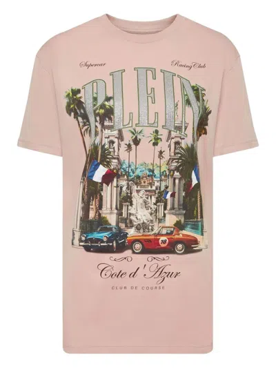 PHILIPP PLEIN `VINTAGE RACING STRASS` MAN FIT T-SHIRT