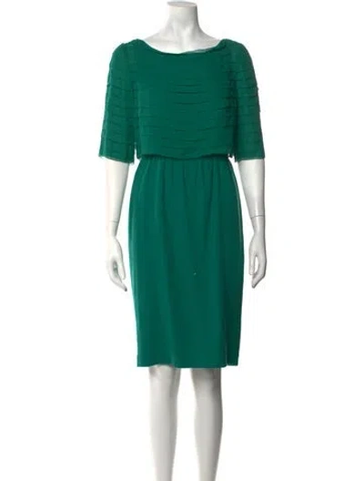 Pre-owned Philipp Plein Virgin Wool Knee-length Dress In Green