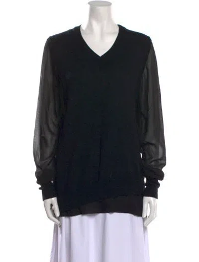 Pre-owned Philipp Plein V-neck Sweater In Black