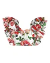 Philipp Plein Volant Cropped Top Love In Multi