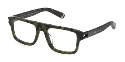 Philipp Plein Vpp021m Men's Glasses, Tortoiseshell, Size 53 In Green