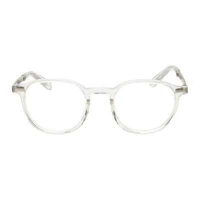 Philipp Plein Vpp057m0880 Round Clear Acetate Eyeglasses In Transparent