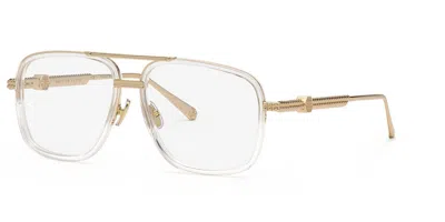 Philipp Plein Vpp063m Men's Glasses, Clear, Size 58 In Gold