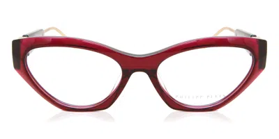Philipp Plein Vpp069s Women's Glasses, Clear, Size 55 In Brown
