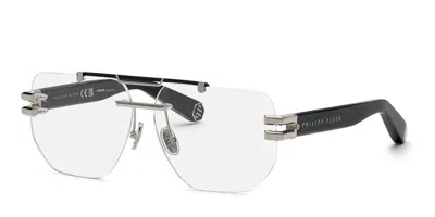 Philipp Plein Vpp087m Women's Glasses, Silver, Size 61 In Metallic
