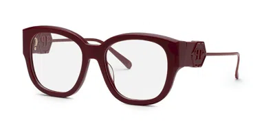 Philipp Plein Vpp124m Women's Glasses, Burgundy, Size 53