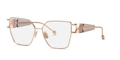 Philipp Plein Vpp166s 02am Women's Glasses Gold Size 57 - Free Lenses - Blue Light Block Available In Brown