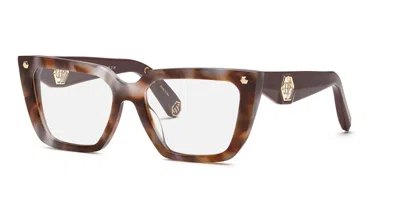 Philipp Plein Vpp191 03ka Women's Glasses Tortoiseshell Size 55 - Free Lenses - Blue Light Block Available In Brown