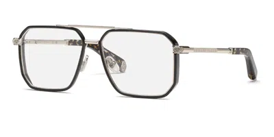 Philipp Plein Vpp197m 0579 Men's Glasses Black Size 58 - Free Lenses - Blue Light Block Available In Gold