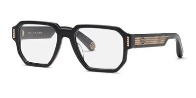 Philipp Plein Vpp199m 700k Men's Glasses Black Size 56 - Free Lenses - Blue Light Block Available