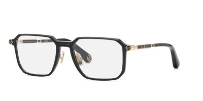 Philipp Plein Vpp220m 0z42 Men's Glasses Black Size 55 - Free Lenses - Blue Light Block Available In Gray